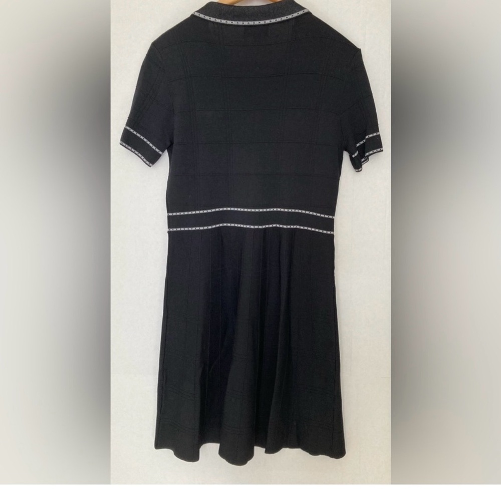Alexia Admor Black Mini Dress with White Accents - Picture 4 of 9